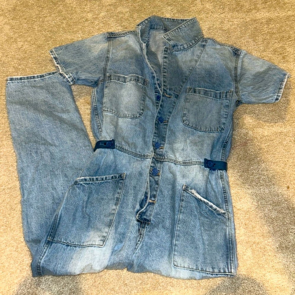 Saint and hearts Jean jumpsuit adjustable waist